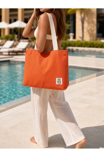 Pure Touch Premium Canvas Bag, Washable, Water-Repellent Fabric Lining, Magne...
