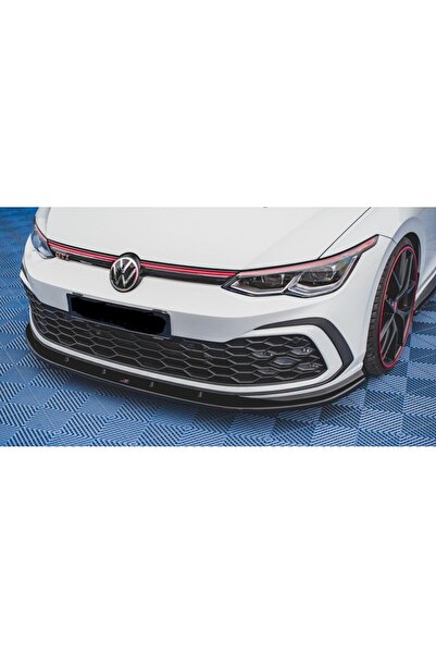 HYM TUNİNG VW Golf 8 Ön Lip Parlak Siyah Gti Tampon İçin, Piano Black, 2020 2...