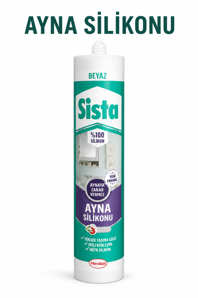 Alıç Ayna Silikonu Beyaz %100 Silikon Nötr Kürleşmeli Güçlü Yapıştırıcı Aynal...