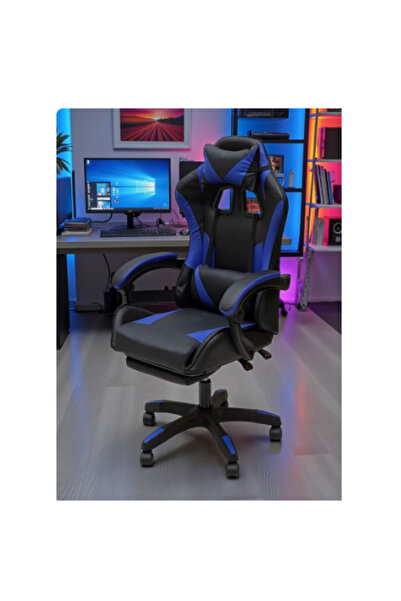 shopandshop Gaming Chair with Footrest – Ergonomic High Back PU Leather Offic...