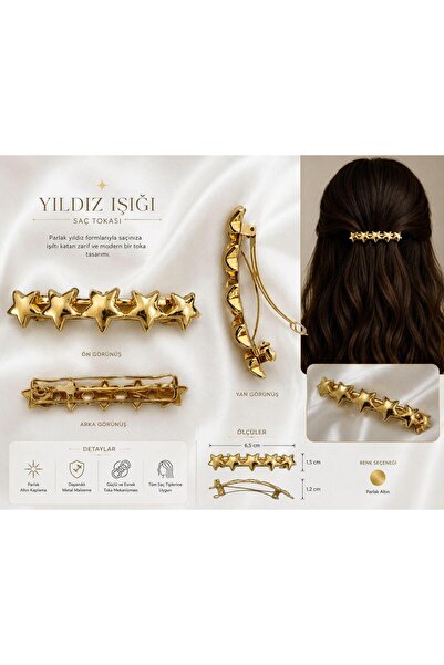 YILDIZ IŞIĞI GOLDKLİPSLİ TOKA
