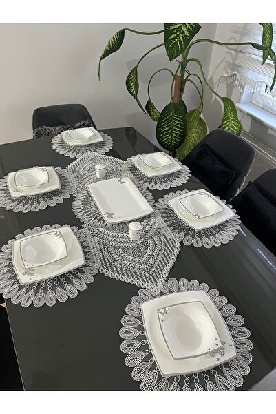 BRL ÇEYİZ HOME French Lace Luxury Tulle Guipure American Service & Runner Dow...