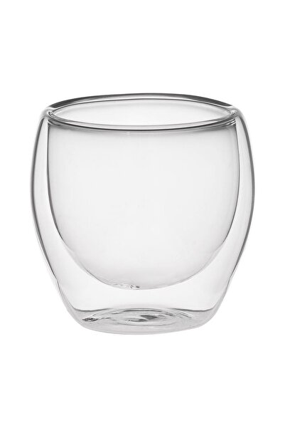 OEM Pahar din sticlă transparentă 80ml, pereți dubli