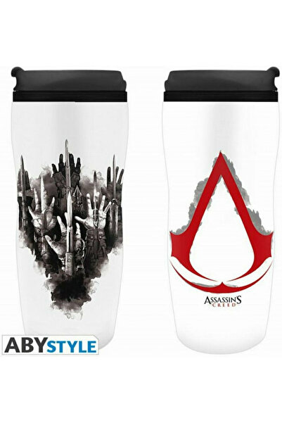 Abysse Assassin's Creed - Γυάλινο Θερμός με Έμβλημα, Πλαστικό, 355ml, Λευκό, ...