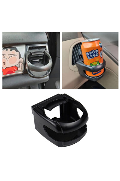 Twin Store Car Interior Ventilation Grille Bottle Cup Holder Black