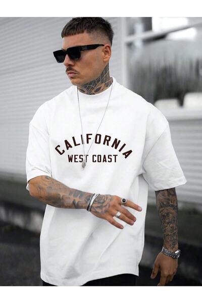 JENOLAN KALIFORNIJA Ba Štampano v Oversize kroj muški T- T-shirt legura Boyfi...