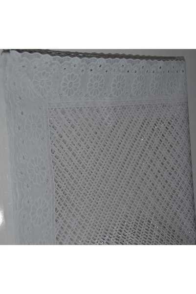 ERKSOLHOME Lace Luxury Pvc Coated Tablecloth with Lace Edges