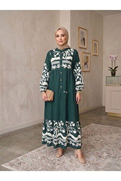 ECEYLÜL MODA Rochie de damă neagră din viscoză și bumbac, cu croială lejeră ș...
