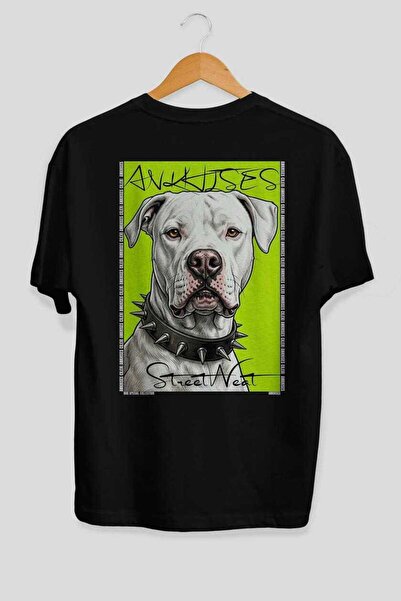 Ankhises Μπλουζάκι  "For Dog Lovers " με στάμπα 52 σκυλιών στην πλάτη, μαύρο,...