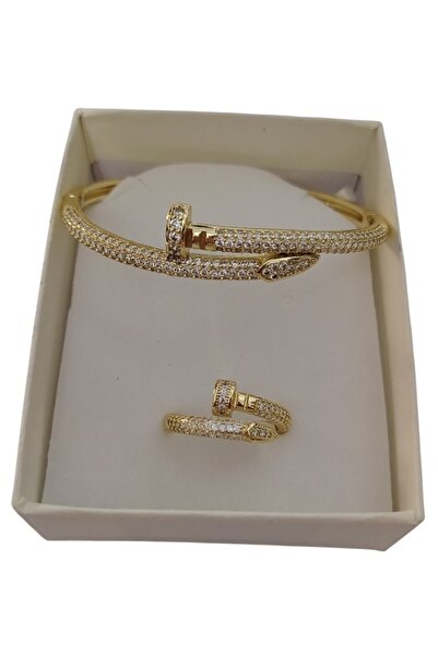 NN Set IRIS Bijuterii Cui ,Otel inoxidabil placat cu aur 14 k