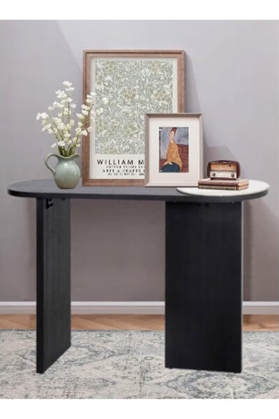 Icon Elegant Console Table with a Modern and Minimalist Design, Combining Woo...