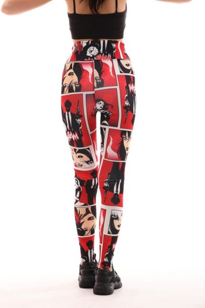 TuZeGiyim Patterned High Waist Recovery Does Not Show Underwear Does Not Take Pot. Women's Sports Tights