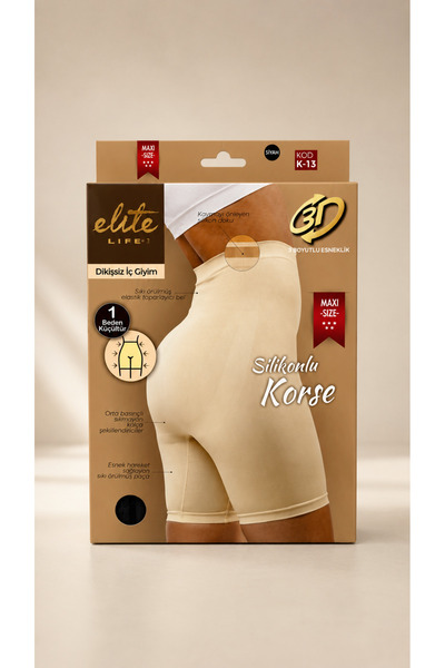 butiksosyete38 Battal Korse Siyah 52/56 Beden