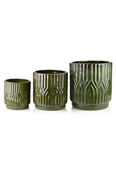 MONDEX Ghiveci din fibră de lut HEVRA 43x43x44 cm / 34x34x35 cm / 24x24x25 cm...