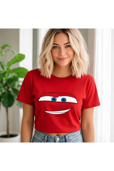 VODEXA Tricou oversize unisex RED VEHICLE imprimat 100% bumbac, croială confo...
