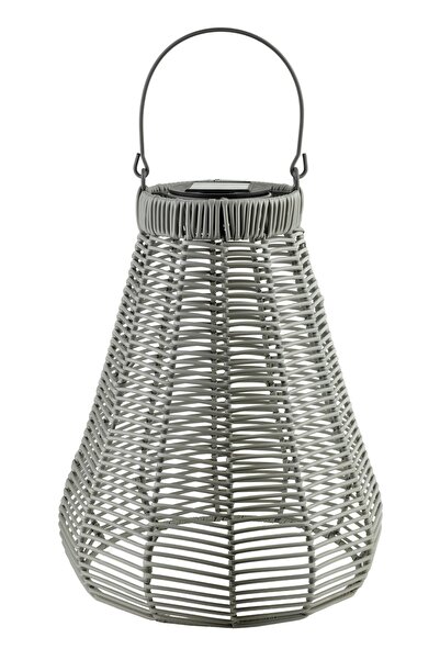 MONDEX Lanterna Solară Polipropilenă SOKKE 13x27x33/45 cm Gri 1 buc.