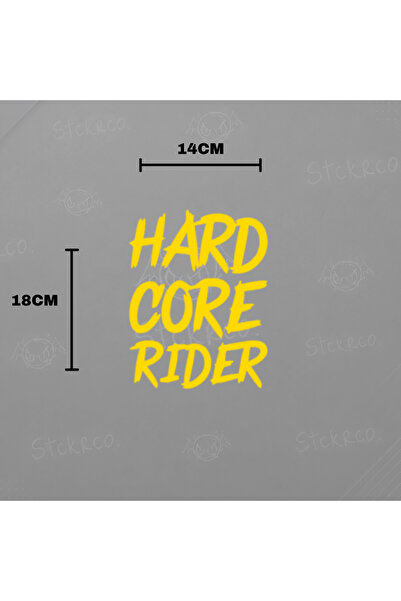 STCKRCO Hard Core Rider Sticker Label for Motorcycle under Seat and Bicycle 1Pc