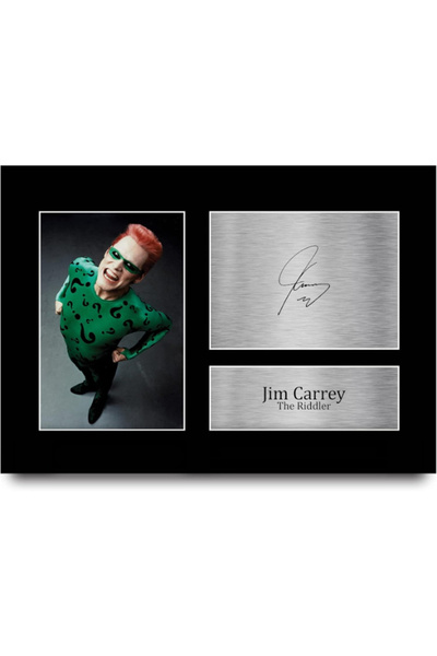 HWC Trading A4 Jim Carrey The Riddler Gifts Printed Signed Autograph Picture ...