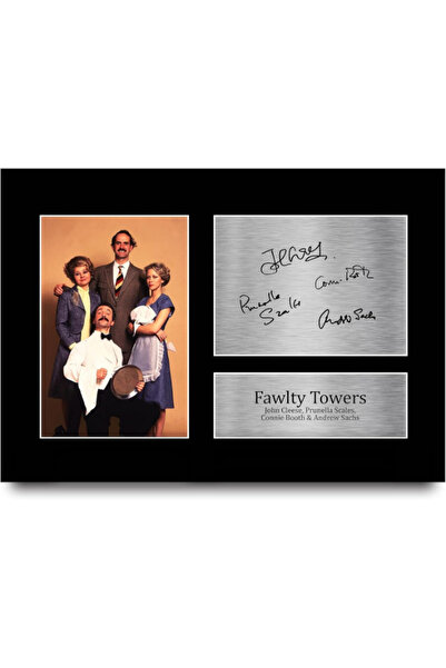 HWC Trading A4 Fawlty Towers John Cleese & Cast Gifts Printed Signed Autograp...