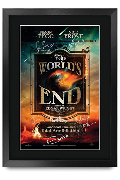 HWC Trading FR A3 The World's End Simon Pegg Gifts Printed Poster Signed Auto...