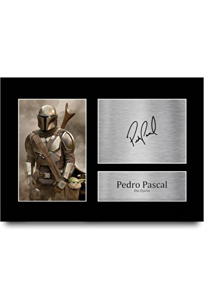 HWC Trading A4 Pedro Pascal The Mandalorian Gifts Printed Signed Autograph Pi...