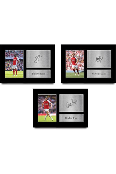 HWC Trading A4 Saka, Odegaard & Martinelli Collection of 3 Gifts Printed Sign...