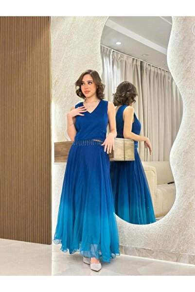 vanus fashion 7088 - Two-Piece Midi Evening Dress