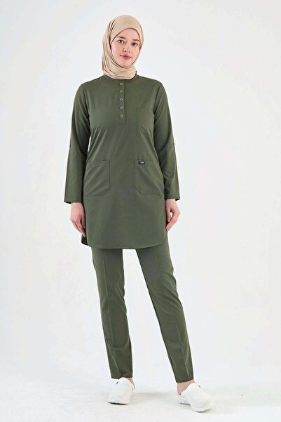 Owlet Medikal Costum cu echipament islamic din Lycra, verde militar