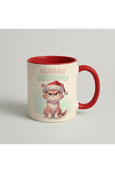 Petgifts Cana Cadou Personalizat Amuzanta Cu Mesaj Human Decisions - Ceramica...