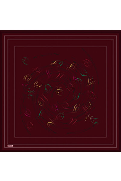 Aker Bordo 90X90 İpek Twill Eşarp
