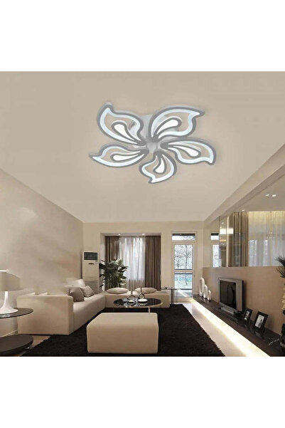 La Cucu Lustra LED cu telecomanda GLORIOSA 96W, 5 Petale, lumina Rece/Calda/N...