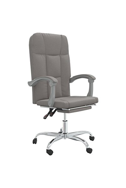 vidaxl Fotoliu de birou rabatabil, gri taupe, textil