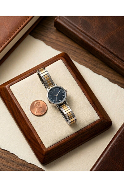 DNZ Watch Store Minimal Yaylı Kordonlu Retro Kadın Kol Saati
