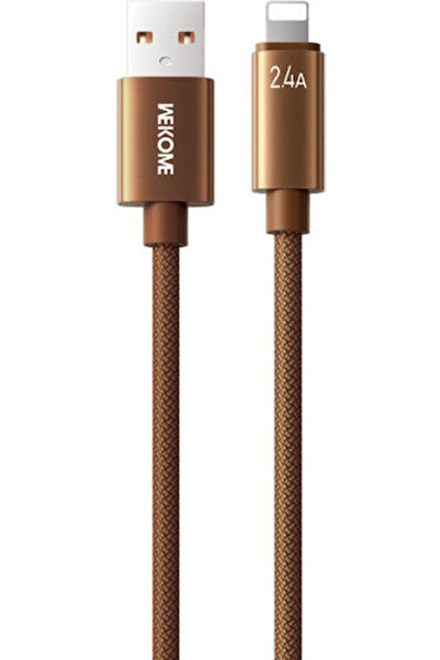 WK Wdc-63i Πλεγμένο Καλώδιο USB-A σε Lightning 12W Καφέ 1.2μ