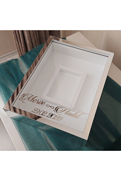 homeliva 30x40 İsimli Fotoğraf Bölümlü Anı Çerçevesi! Yeni Moda Gül Saklama K...