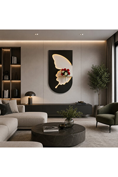 TAKIFİX Modern Ledli Duvar Tablosu | Dekoratif Panel | Gizli Aydınlatmalı | Ö...