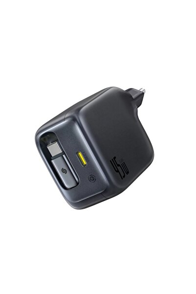 Baseus EnerCore CJ11 45W Прибиращ се USB-C зарядно за стена, черен