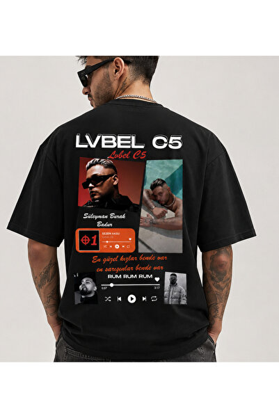 shidumanlar Unisex Bay/ ÖZEL Lvbel C5 Baskılı Pamuklu Penye T-shirt Tshirt Ti...