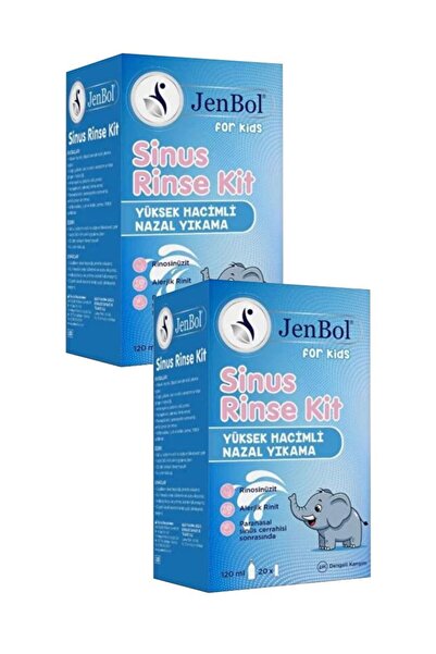 Jenbol Kids Sinus Rinse Burun ve Sinus Temizl. Kiti 120 ml X 20 Yedek Tozu 2 ...