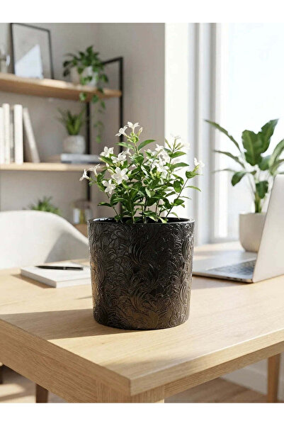 VaseAtelier Nerris El Yapımı Masa Üstü Çiçeklik Dekoratif Beton Saksı 1.30 Lt...