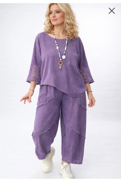 MENSAR OTANTİK Linen Mesh Dirty Stitch Set