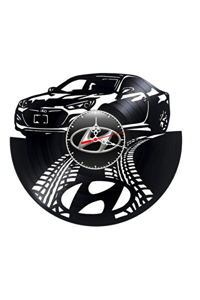 Hyundai Ceas de perete decorativ din disc de vinil, Model Mașină Sport / Coup...