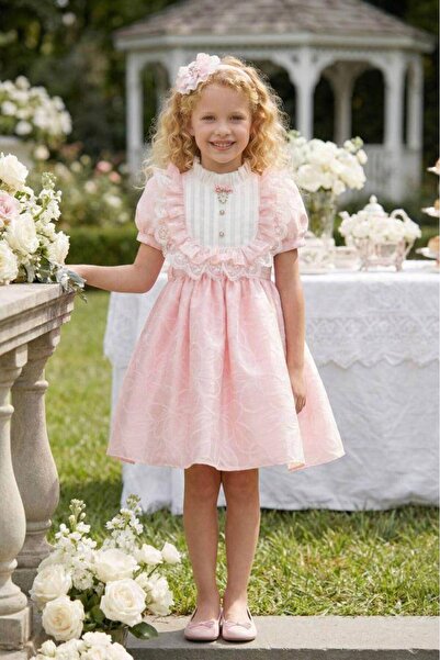 sunshine boutique15 Victorian Pink Dress for Girls 3 to 7 Years Old - 4/3 Yea...