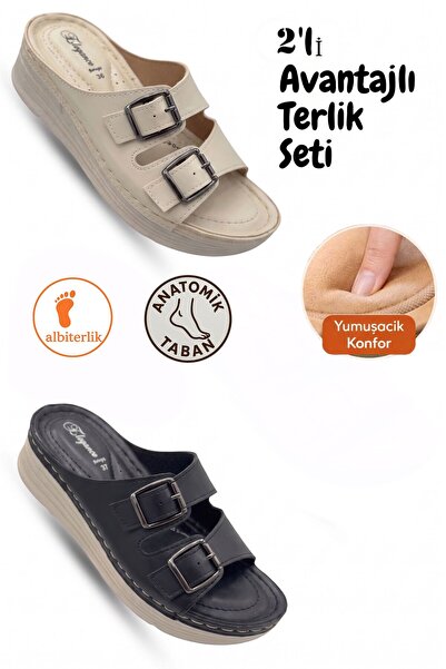 AlbiShoes Ženski dvodelni super paket sa dvostrukom kopčom, mekim jastučićem ...