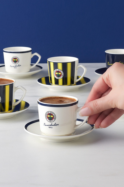 Karaca x Fenerbahçe Lisanslı 6 Kişilik Kahve Fincan Takımı 80 ml