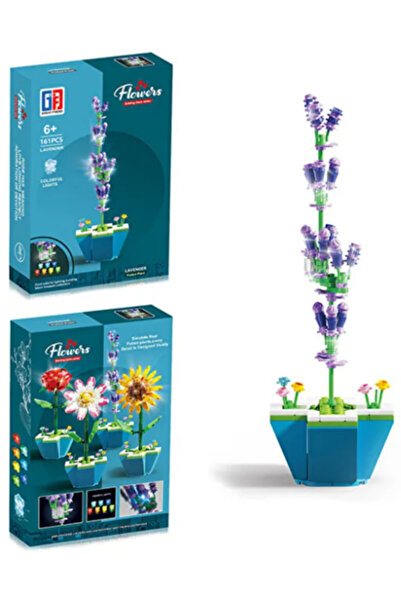 Dağtaş Kırtasiye Kutulu Işıklı Çiçek Lego Lavanta