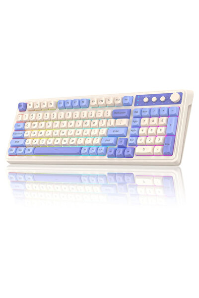 Aula S99 Tri-Mode (2.4G/BT/Wired) Programmable Full Size Membrane Gaming Keyb...