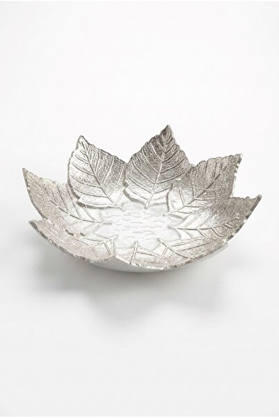 Sembol Cream Silver 8-Leaf Plate