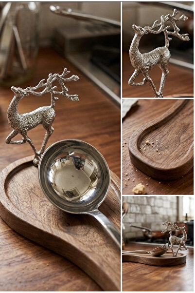 GO BLOBS Wooden Spoon Holder Decorative Countertop Ladle Holder Kitchen Organ...