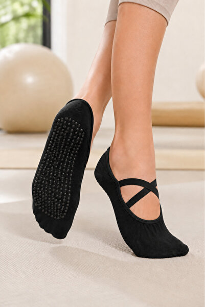 tibo 2 Pairs of Seamless Toeless Women's Yoga/Pilates Socks